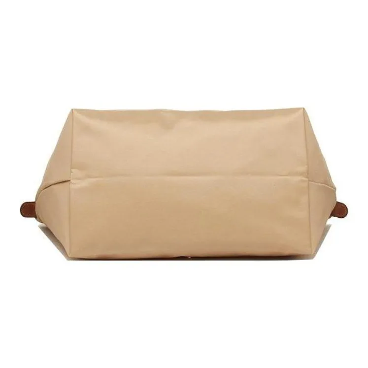 LONGCHAMP Le Pliage Polyamide Fabric Tote Bag Shopping Bag Shoulder Bag Handbag Large Size Women's Milk Tea Beige-2