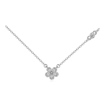 KING OF BLING 925 Sterling Silver With Zircon Necklaces Women's Good Luck