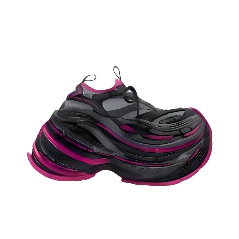 Balenciaga Platform Casual Shoes Unisex Purple-2