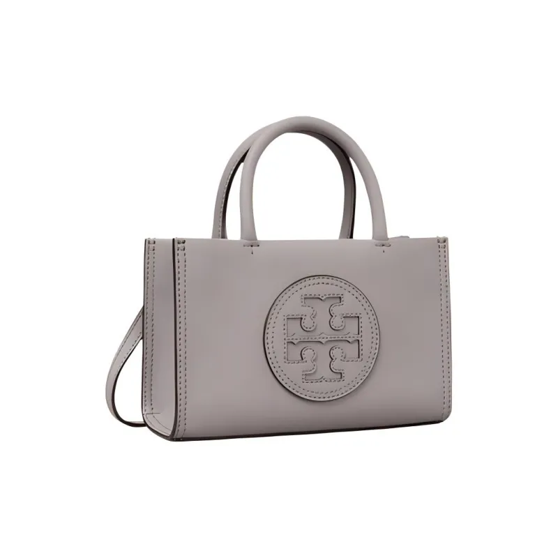 TORY BURCH Ella Synthetic Leather Tote Bag Shopping Bag Shoulder Bag Crossbody Bag Handbag Mini Women's Gray-1