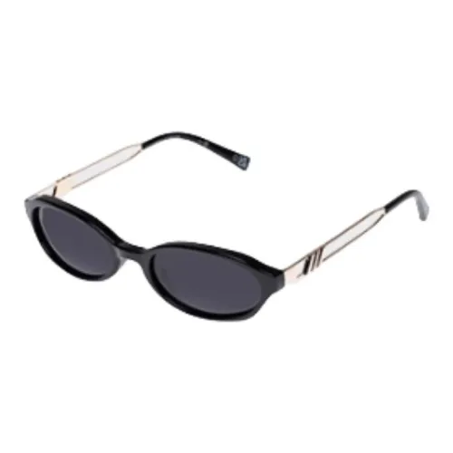 Le Specs Polycarbonate Metal Square Sunglasses Women's Black