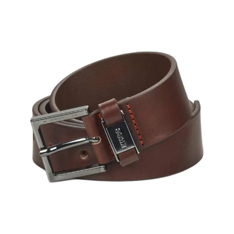 HUGO BOSS Cow Leather Belts Men's Brown  -1