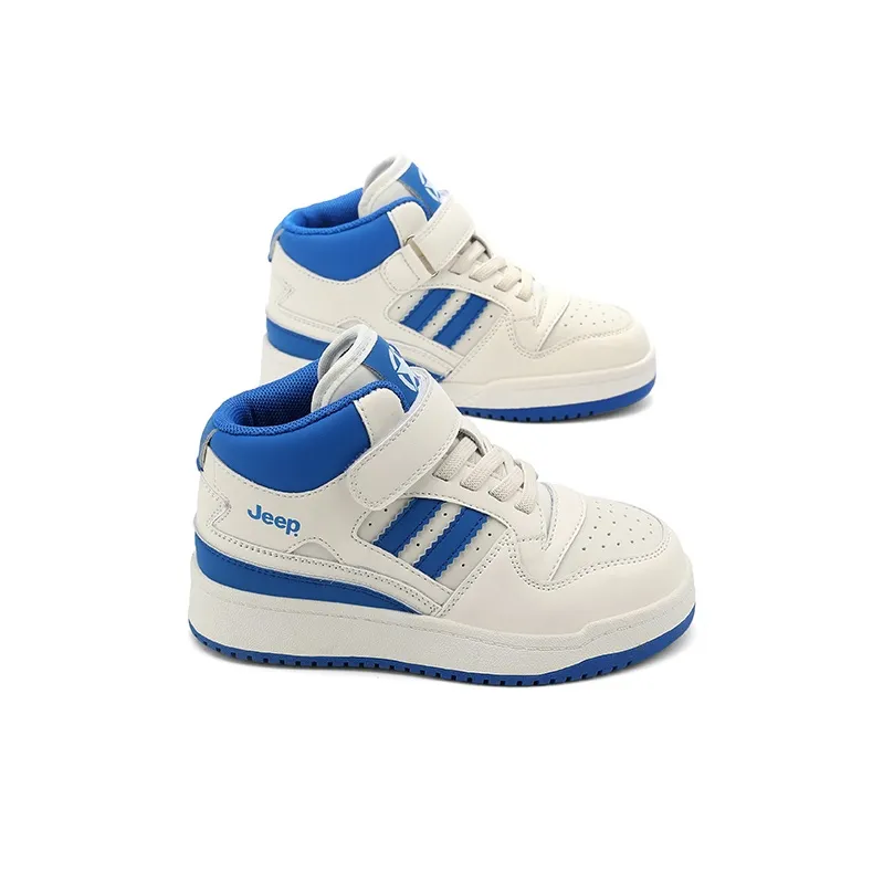 Jeep Anti-Slip Wear-Resistant Kids' Skateboarding Shoes Beige Royal Blue Kids'-6