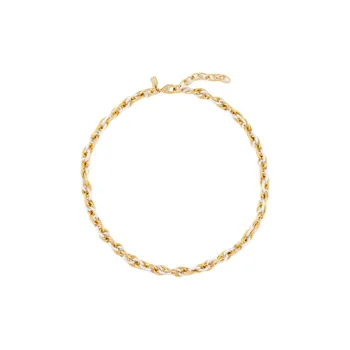Crystal Haze 18K Gold-Plated Brass Silver-Plated Necklaces Unisex Silver/Gold