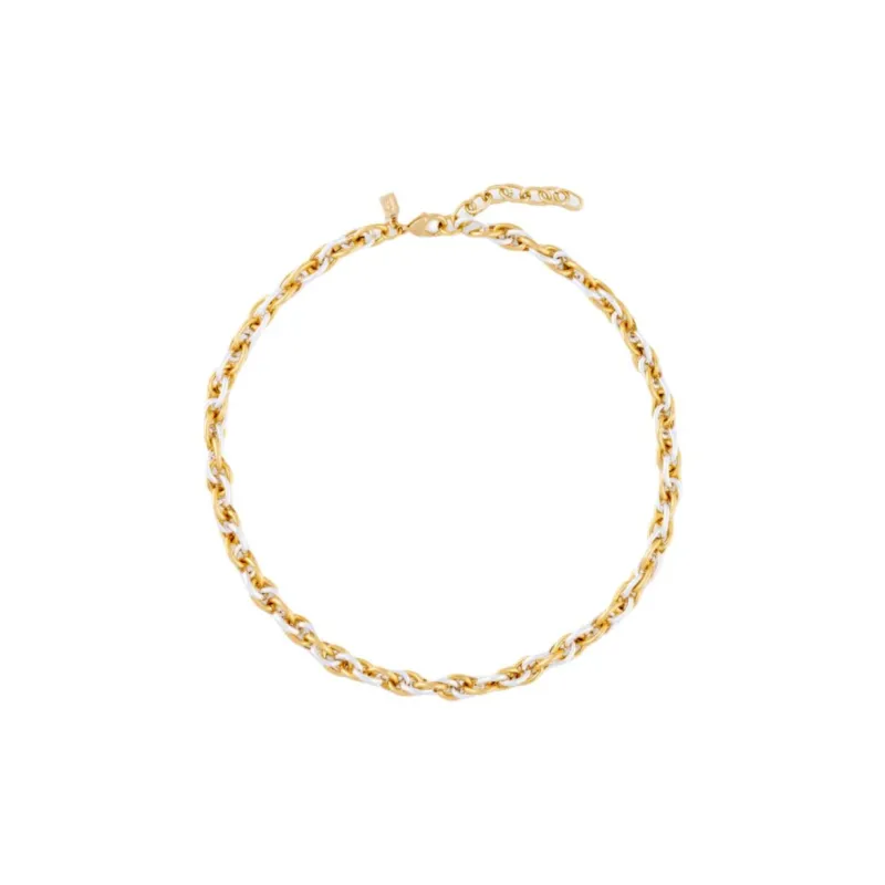 Crystal Haze 18K Gold-Plated Brass Silver-Plated Necklaces Unisex Silver/Gold-0