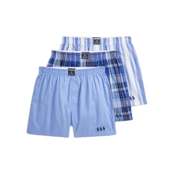 Polo Ralph Lauren FW24 Boxer Shorts Men's 3 Pack Aqua Blue
