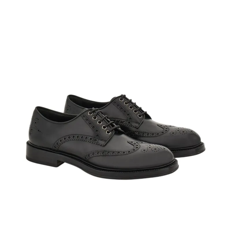 FERRAGAMO Tramezza Dress Shoes Men's Black-2