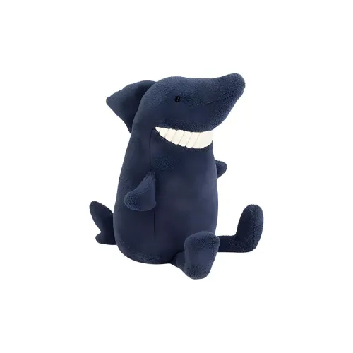JELLYCAT Smile Big Teeth Collection Animal Shark Teeth Dark Blue Dolls Plush Doll 36cm Height