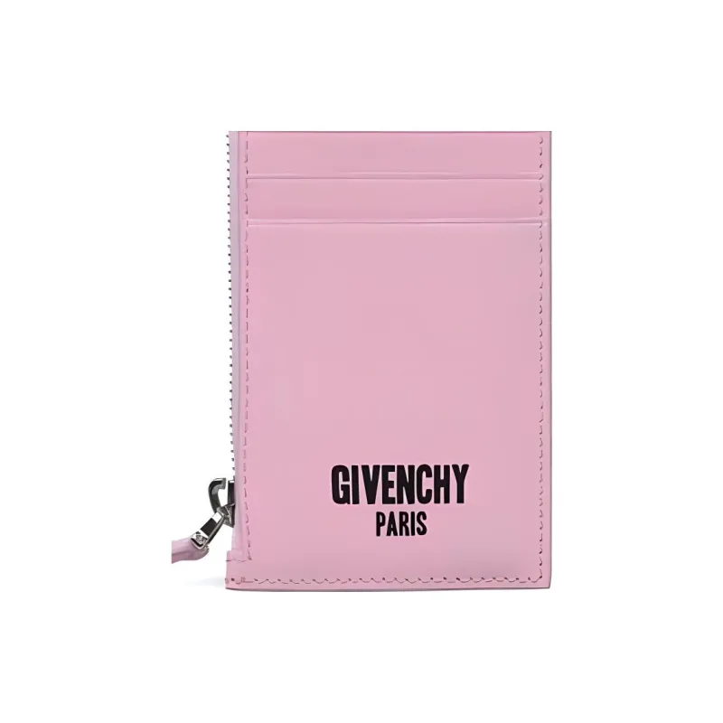 GIVENCHY Leather Card Holder Women's Pink-0