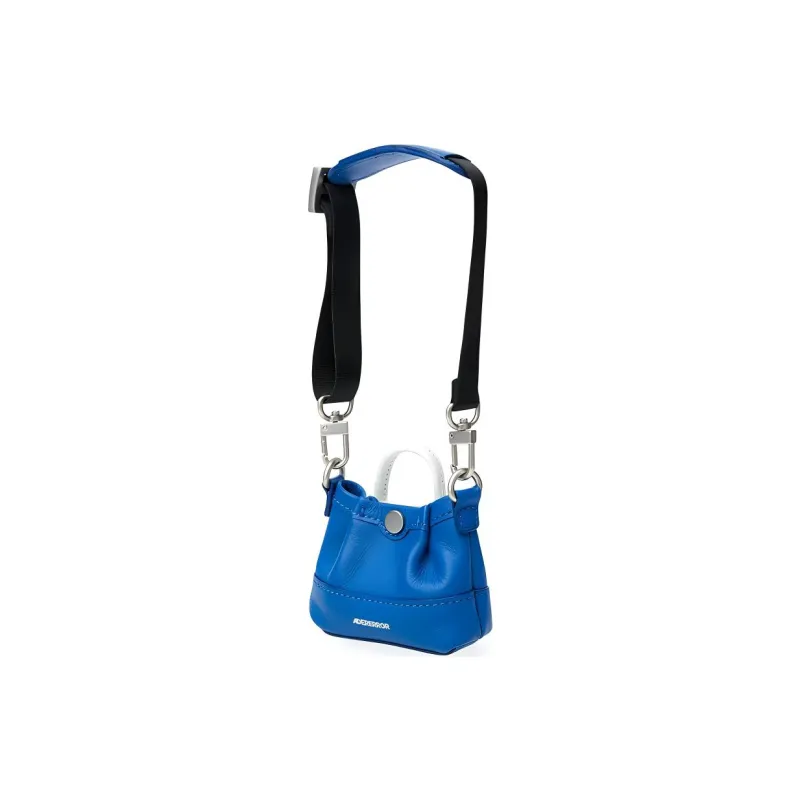 ADER ERROR Nylon With Cow Leather Shoulder Bag, Crossbody Bag, Handbag Regular Unisex Blue-1