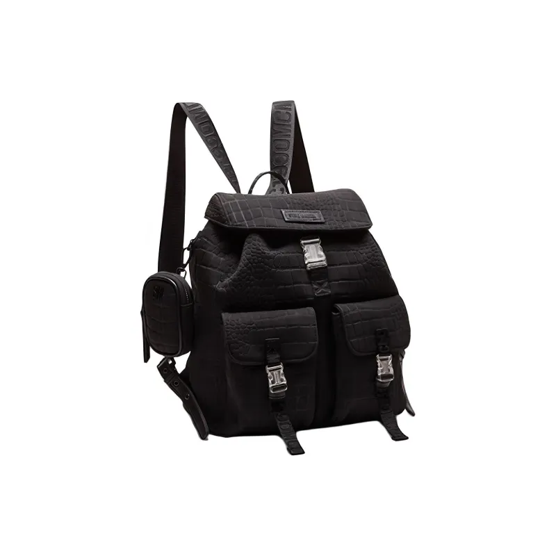 STEVE MADDEN Polyester Backpack Medium Size Unisex Black-1