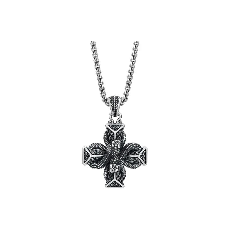 MYSH 925 Sterling Silver Necklaces Men's-1