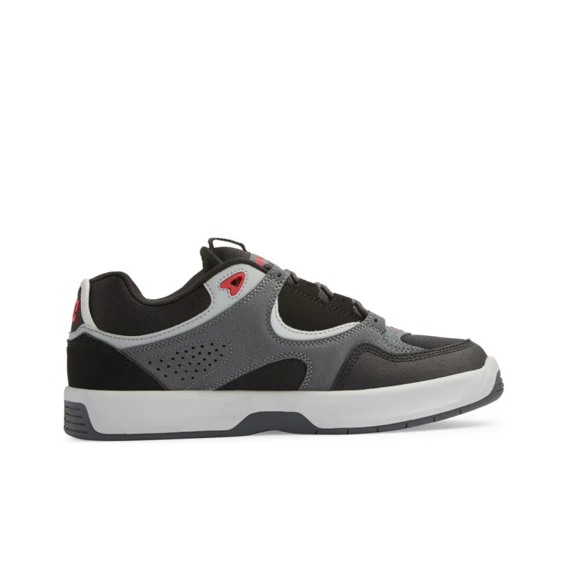 DC Shoes Kalynx Zero Slip Resistant Low Top Skateboard Shoes Men's Gray Black Red-1