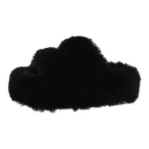 Yalu Fall And Winter Platform Fleece Slippers Home Indoor One-Word Insulated Cotton Slippers Home Slippers
