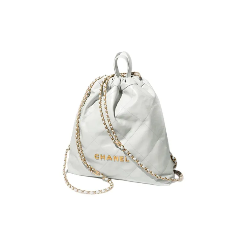 CHANEL Calfskin Backpack Tubas Women's Light Blue-1