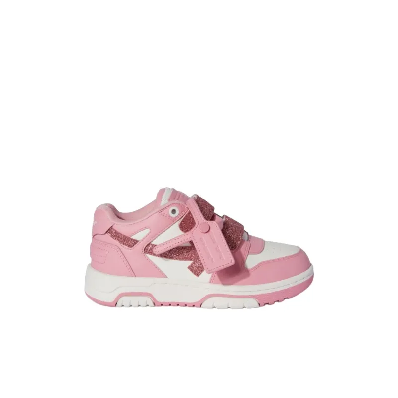 OFF WHITE Out Of Office Low Top Kids' Skateboarding Shoes Pink Kids'-1
