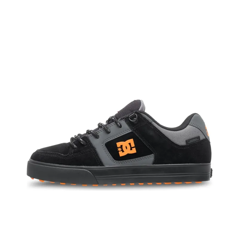 DC Shoes Pure WNT Low Top Skateboard Shoes Men's Black Gray Color-0