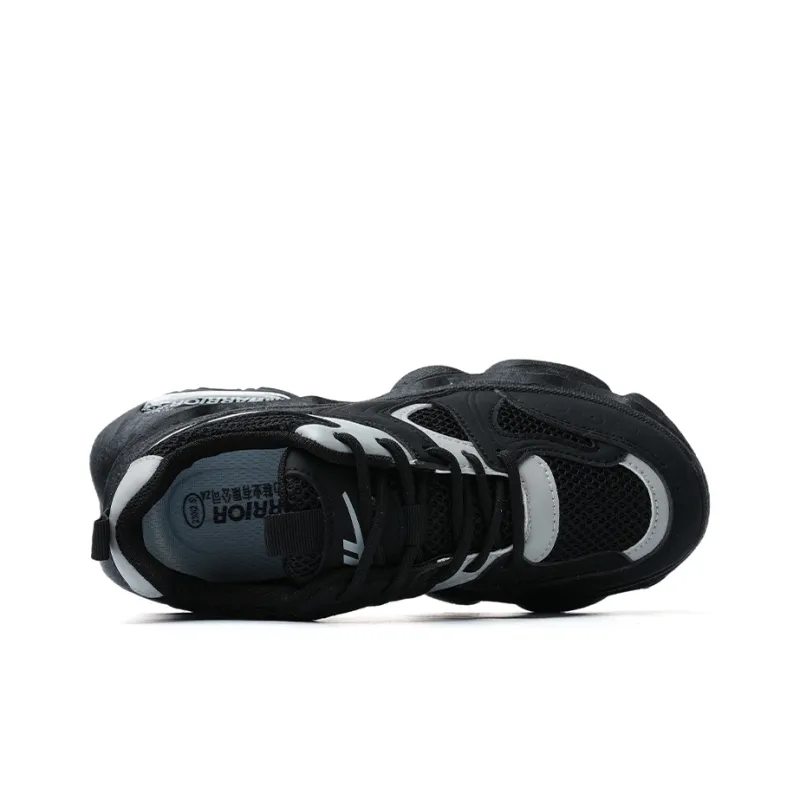 Warrior Warrior Wear Resistant Low Top Chunky Sneakers Women's Black Light Gray-2