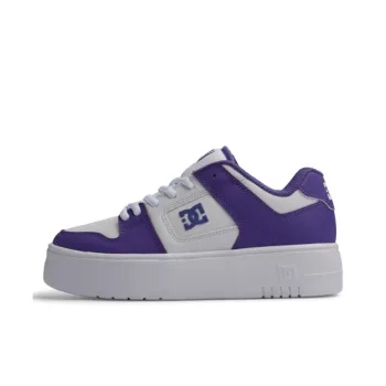 DC Shoes MANTECA 4 Platform Anti Slip Wear Resistant Low Top Skateboard Shoes Women's White Purple