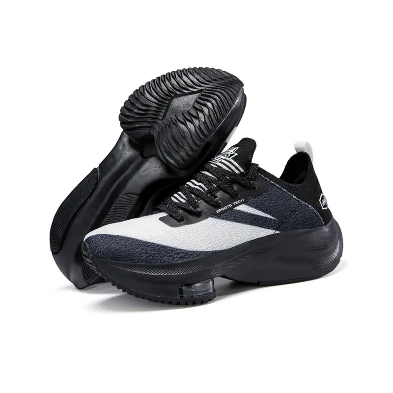 Kinglake Cushioning Slip Resistant Coverage Low Top Casual Running Shoes Unisex White Black-2