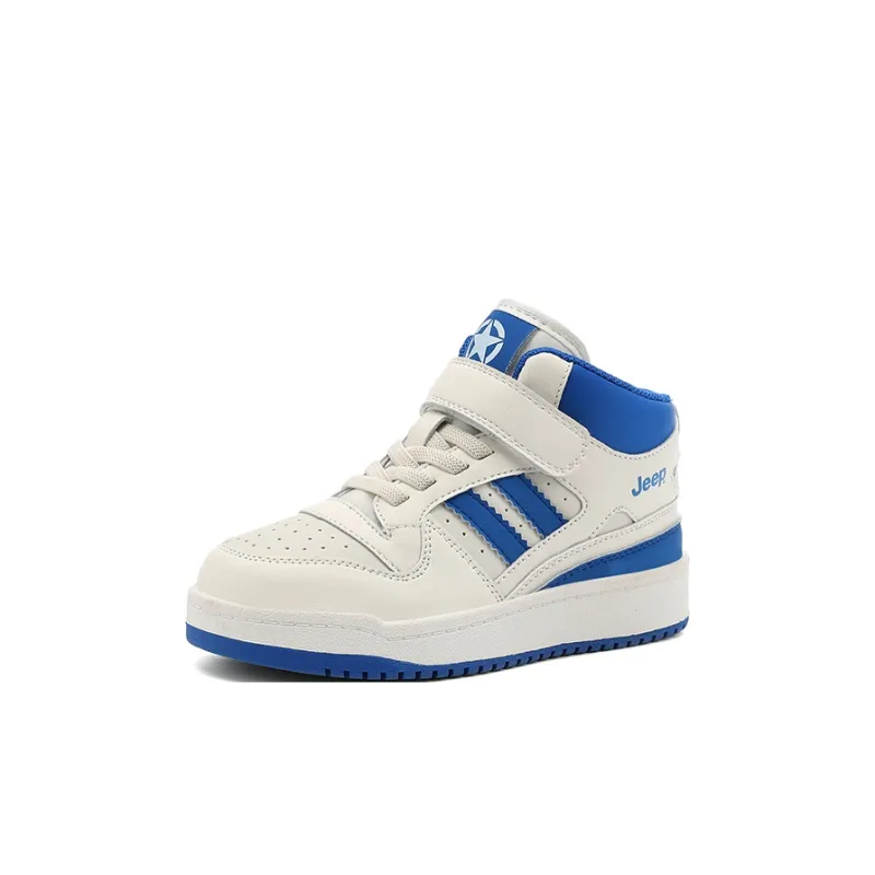 Jeep Anti-Slip Wear-Resistant Kids' Skateboarding Shoes Beige Royal Blue Kids'-1