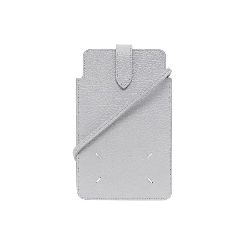 Maison Margiela Calfskin Shoulder Bag Crossbody Bag Cell Phone Pouch Men's Gray-0