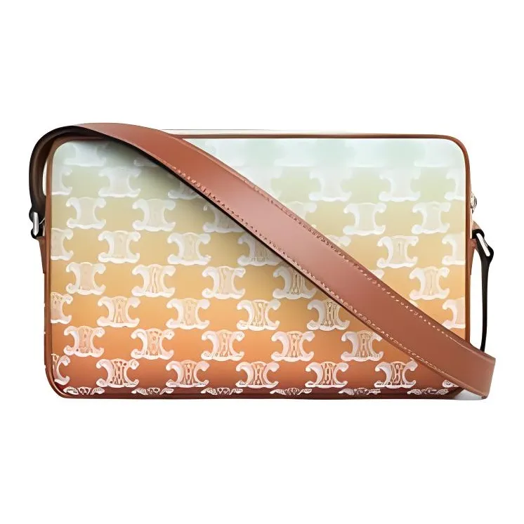 CELINE Canvas Messenger Bag, Shoulder Bag, Crossbody Bag Medium Size Men's Multicolor-2