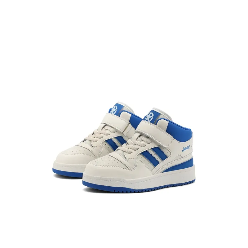 Jeep Anti-Slip Wear-Resistant Kids' Skateboarding Shoes Beige Royal Blue Kids'-2