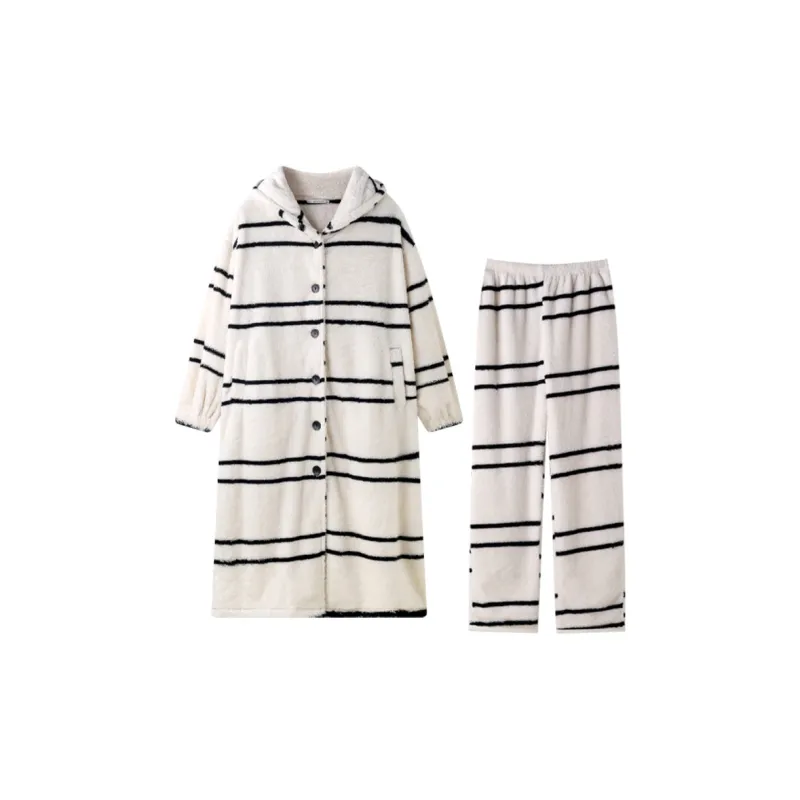 MEITENG Pajama Set Winter Women's White-0