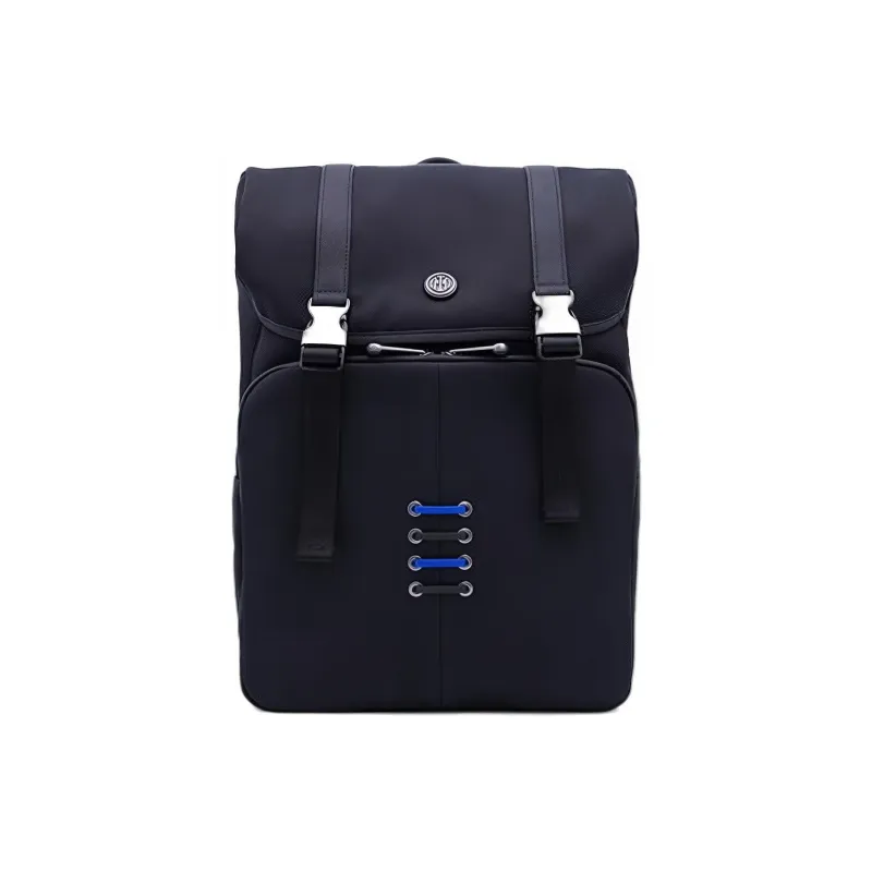 Nava × International Beige Blue Soccer Club Collaboration Nylon With Polyester Backpack Regular Unisex Black-0