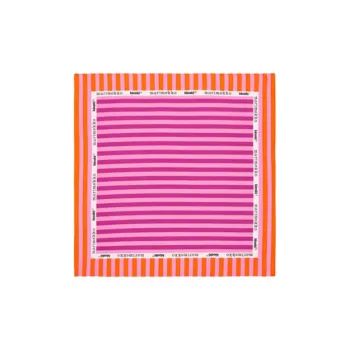 Marimekko Cotton Fabric Silk Scarves Women's Fuchsia/Light Pink/Orange