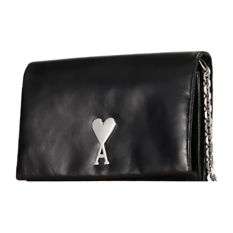 AMIPARIS Cow Leather Handbag With Wallet Women's Black-2