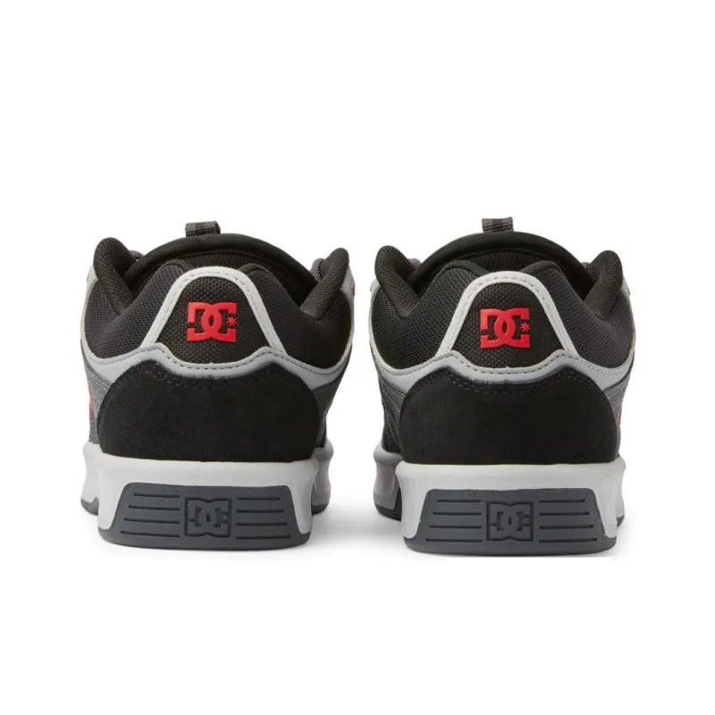 DC Shoes Kalynx Zero Slip Resistant Low Top Skateboard Shoes Men's Gray Black Red-4