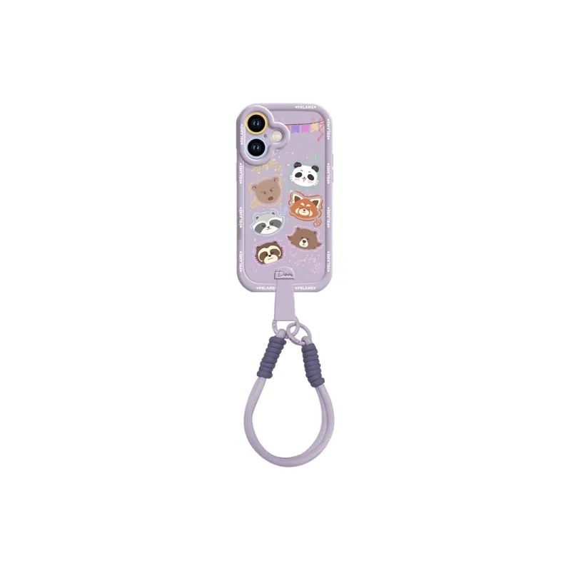 Sen Dog Silicone Material Cartoon With Lanyard Crossbody Phone Cases Compatible With Apple 16 Pro Max/Pro/Plus/15/14/13-32