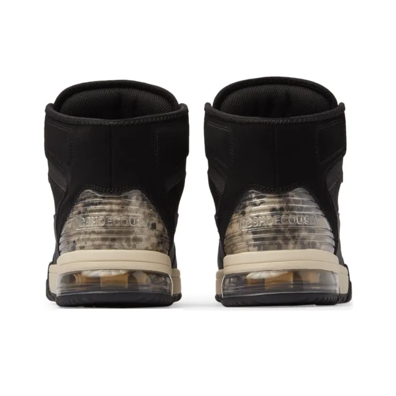 DC Shoes Versatile Hi WR Slip Resistant High Top Hiking Shoes Men's Black White-4