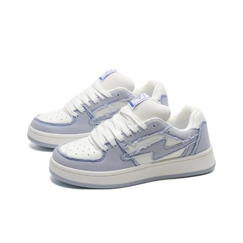 KAAVER OTTO Slip Resistant Breathable Skateboard Shoes Unisex Gray Blue-1
