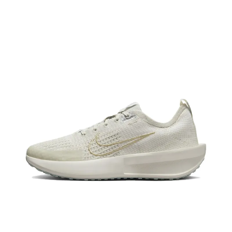 Nike Interact Run Anti Slip Wear Resistant Low Top Running Shoes Women's Beige-0