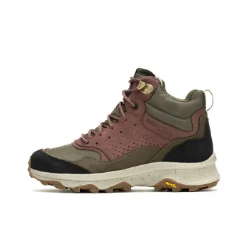 MERRELL Speed Solo Anti-Slip And Wear-Resistant Water-Resistant Mid-Top Trekking Shoes Women's Olive
