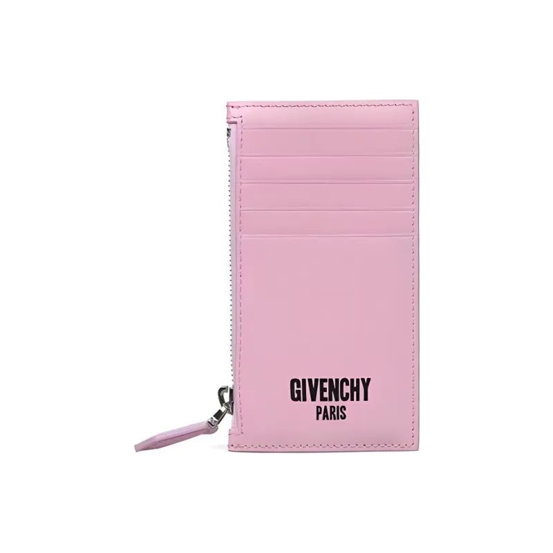 GIVENCHY Leather Card Holder Women's Pink-2