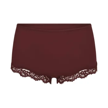 SKIMS FW24 FITS EVERYBODY LACE BOY SHORT Boxer Shorts Women's OXBLOOD/Ox Blood