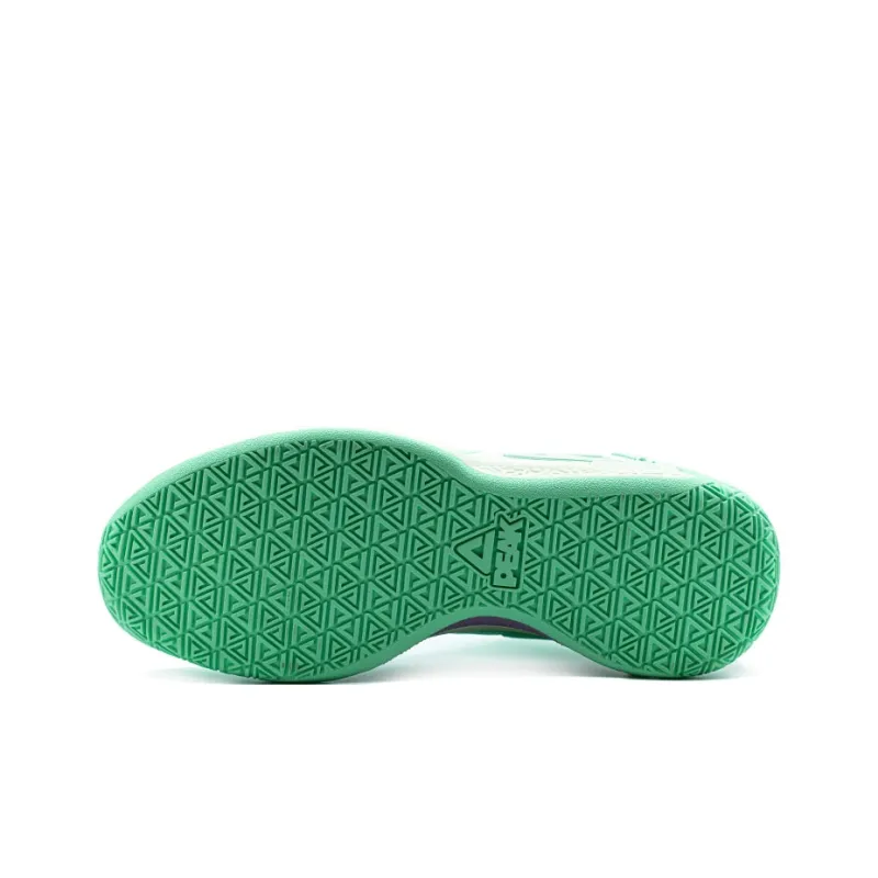PEAK Taichi Large Triangle 3v2 Cushioning Wear Resistant Low Top Basketball Shoes Men's White Green-4