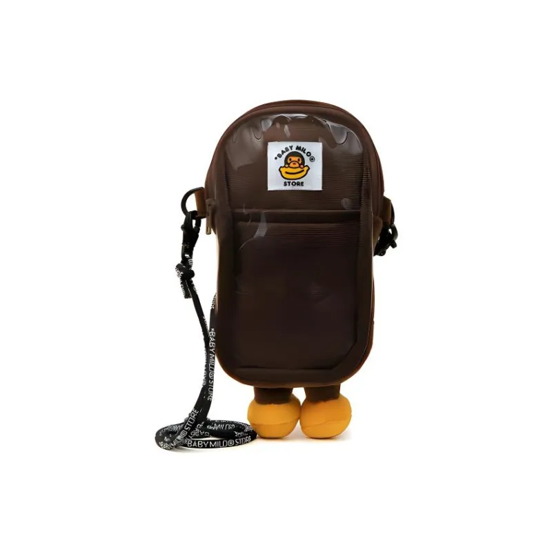 Aape Plush Cell Phone Pouch Unisex Red Brown-2