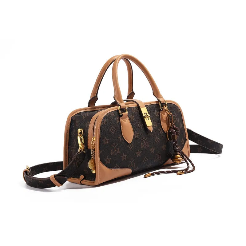 MISS GAIL Synthetic Leather Crossbody Bags Handbags Regular Women's Brown-1