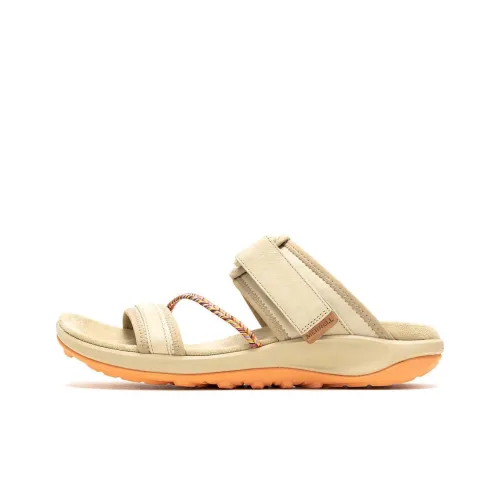 MERRELL Slip-Resistant Abrasion-Resistant Slide Slippers Women's Ecru