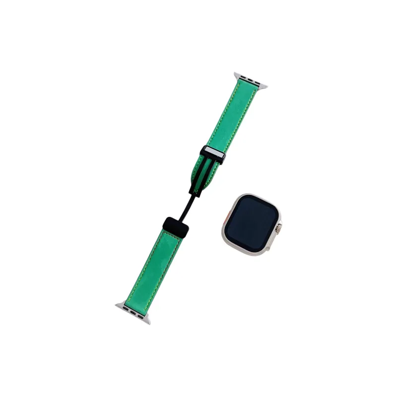 QIZHENG Watch Band Apple Compatibility 42mm Leather-4