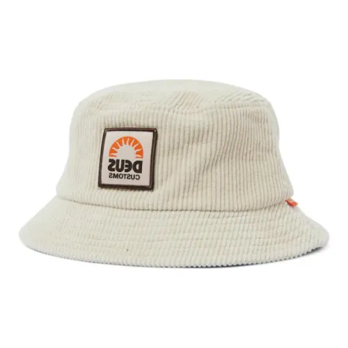 Deus Ex Machina Cotton Bucket Hats Unisex White