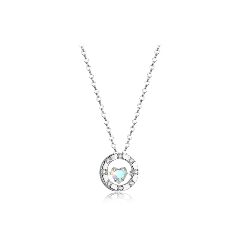 WANLIACC Alloy Heartbeat Time Necklace Women's-3