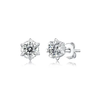 JINLIUFUJIXIANG S925 Silver Stud Earrings Women's