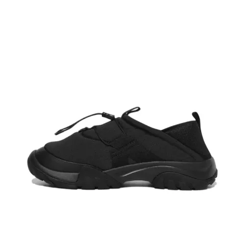 FILA Puffer Slip On Anti Slip Wear Resistant Low Top Casual Shoes Unisex Black