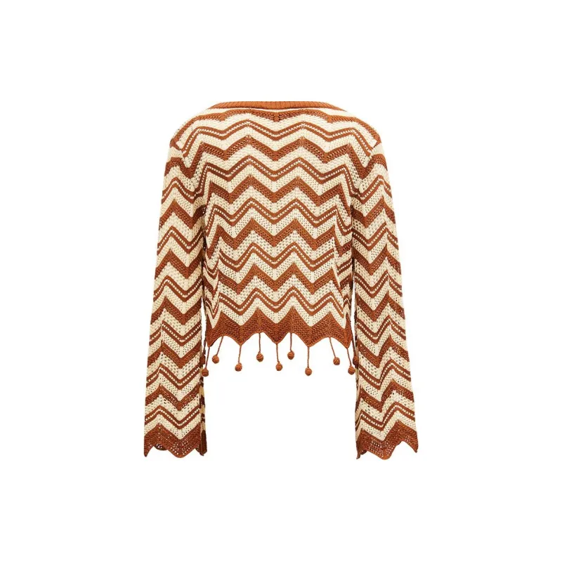 VERO MODA Knitwear Women's Ginger Shredded Brown-1